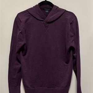 Banana Republic Cotton Club Men's Medium Maroon Sweater Hoodie 100% Cotton
